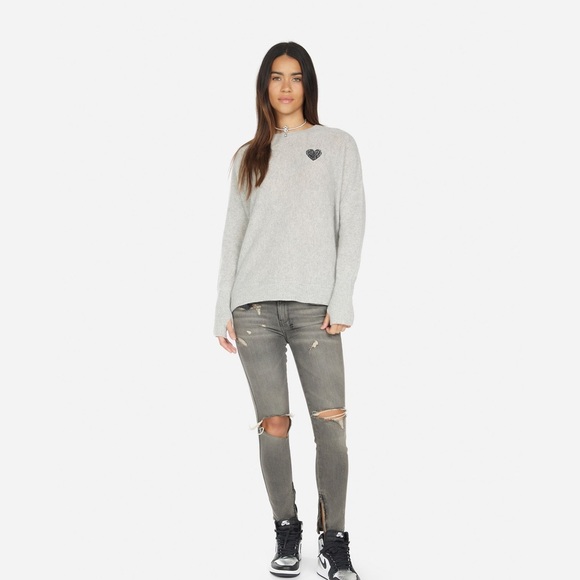 Lauren Moshi — pure cashmere LADONA POSITIVE HAPPYFACE sweater - Picture 5 of 8